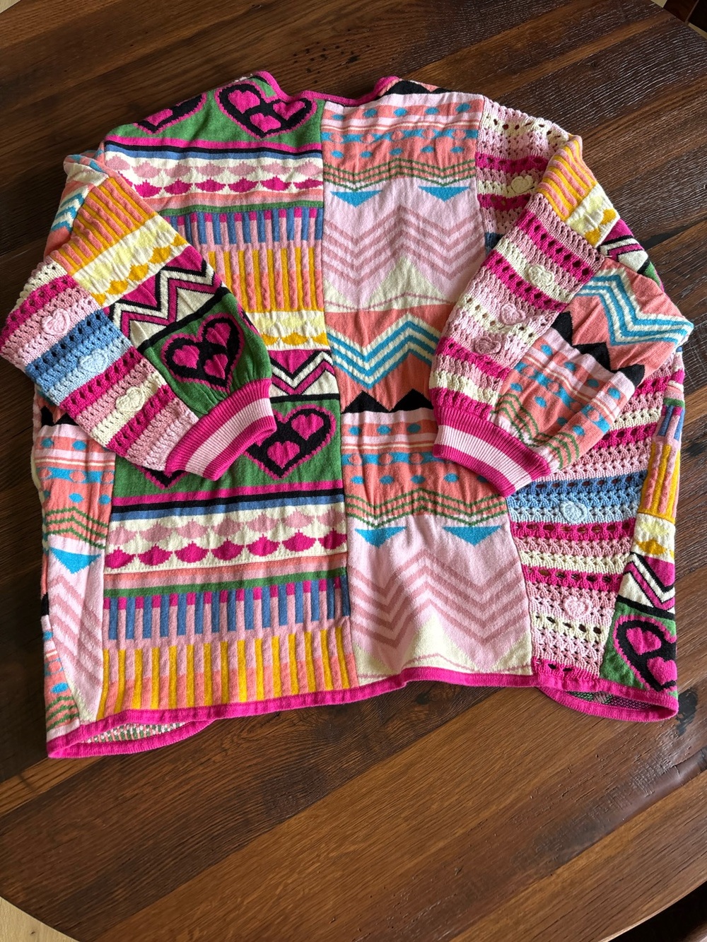 Anthropologie PILCRO Patchwork Cardigan Sweater, Colorful,Fun,Oversized One Size - Picture 2 of 16